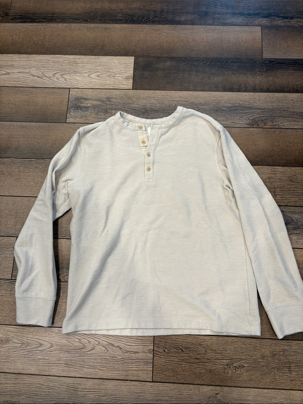 Goodfellow & Co Cream Long-Sleeve Henley